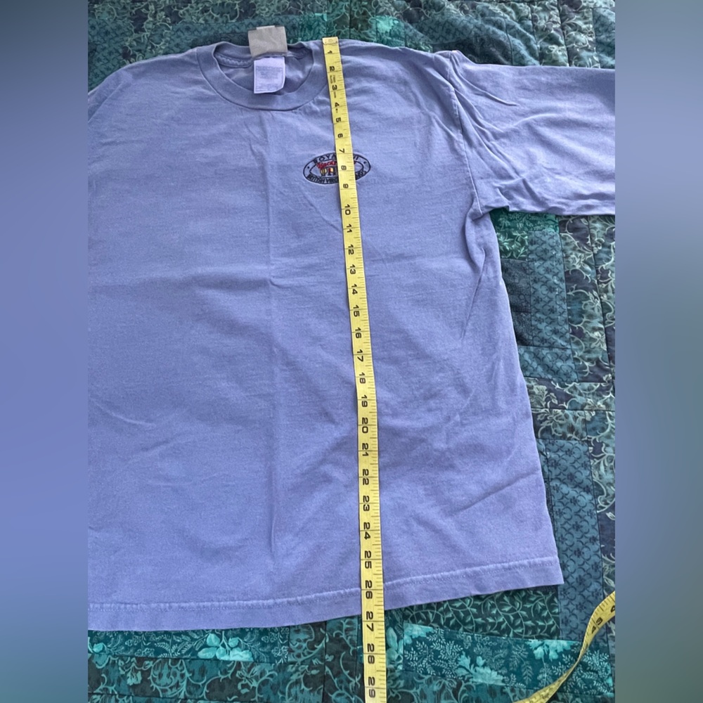 🌻J. America Long Sleeve T-shirt British Virgin Islands Periwinkle Size L - Picture 4 of 7